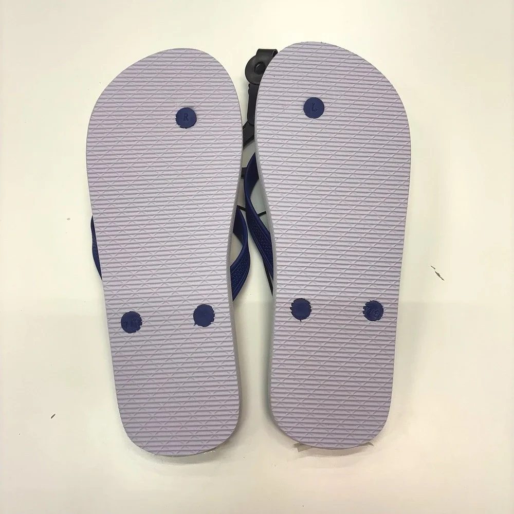 Corona Extra Mens Flip Flops Navy Blue Tropical Palm Tree Beer Sandals Size 8